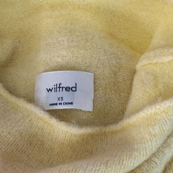 Wilfred Lorin‎ Sweater Women XS Long Sleeve Stretch Alpaca Wool Turtleneck Tie - Picture 10 of 13